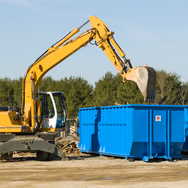 are there any restrictions on where a residential dumpster can be placed in Crystal